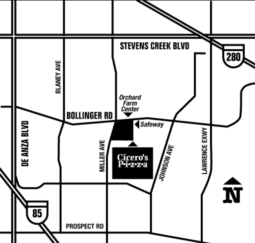 Cicero's Pizza Location Map